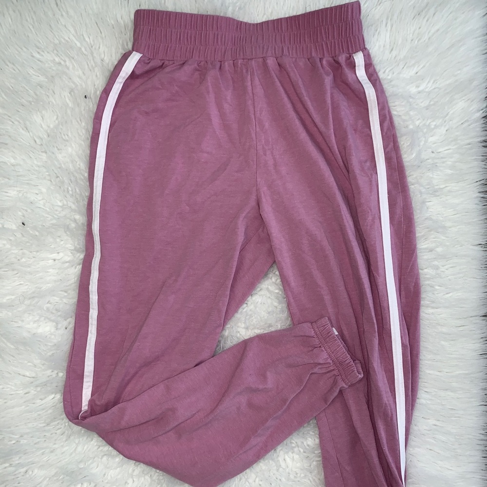 Pink Pants With White Stripes
